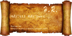 Hüttl Róbert névjegykártya